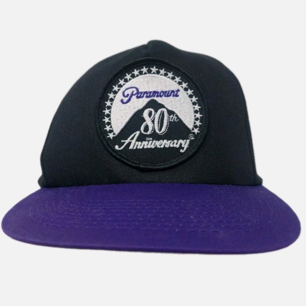 Vintage 1992 Paramount Pictures Studios 80th Anniversary Hat Cap Snapback Black
